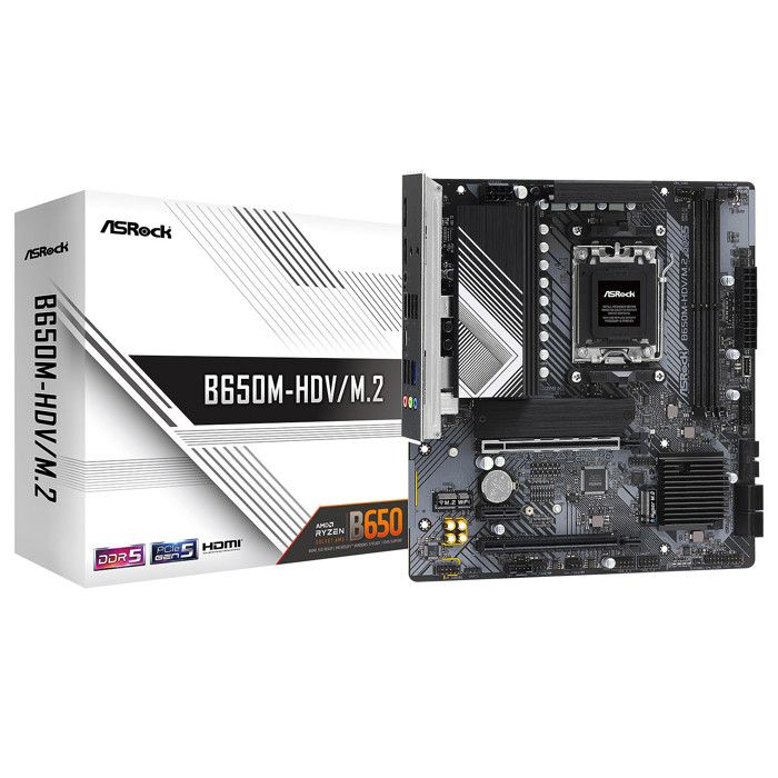 Asrock B650M HDV/ .2 AMD B650 Emplacement AM5 micro ATX Neuf - vue 6