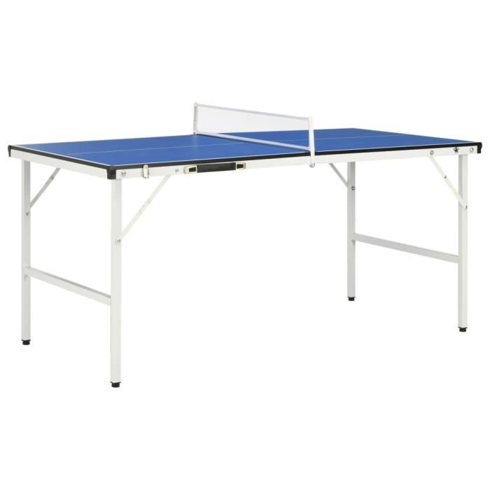 Atyhao Table de ping-pong avec filet 152x76x66 cm Bleu 60299