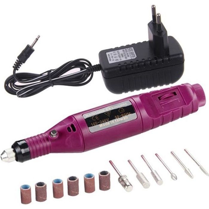 Ponceuse électrique Pour Ongles - Manucure & Pédicure - Avec Mèches & Embouts - Alimentation Batterie