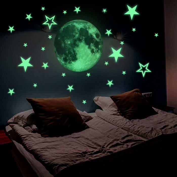 Stickers Étoiles Phosphorescentes - Déco Plafond Enfant - Brillent Dans Le Noir