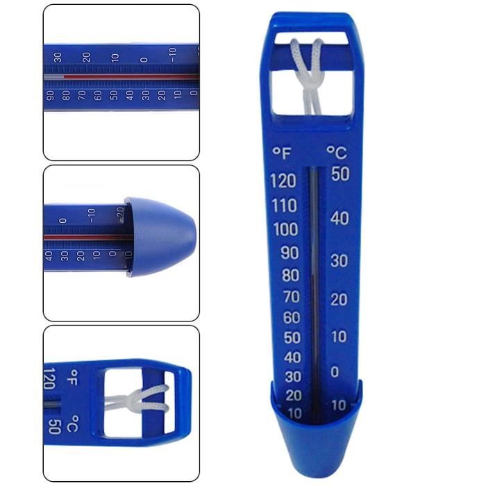 Thermomètre Flottant Pour Piscine & Spa - Précision Rapide, Robuste En PVC, Lecture Facile 10°F à 120°F