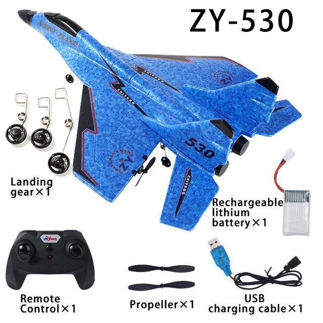 ZY530 BLEU 1ba Avion avec caméra pour enfants, Avion EPP Partners Wing, Avion RC