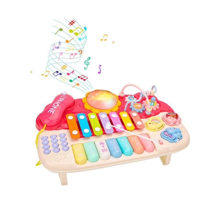 Piano Pour Enfants De 3+ Ans Avec 31 Touches,tabouret,microphone,  45x23x45cm, Rose - Jeux d'imitation BUT