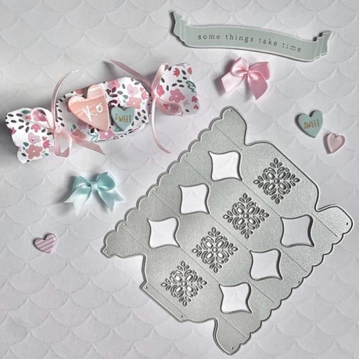 5 Matrices De Découpe Métal Pour Gaufrage – Pétales De Fleurs 3D – Scrapbooking, Cartes, DIY – Environ 8,7 X 7,4 Cm