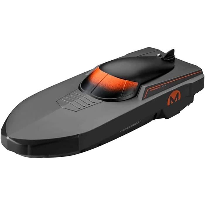 Bateau Télécommandé Rapide 30 Km/h - Double Hélice, étanche, Télécommande 2,4G - Jouet Pour Enfants Et Adultes