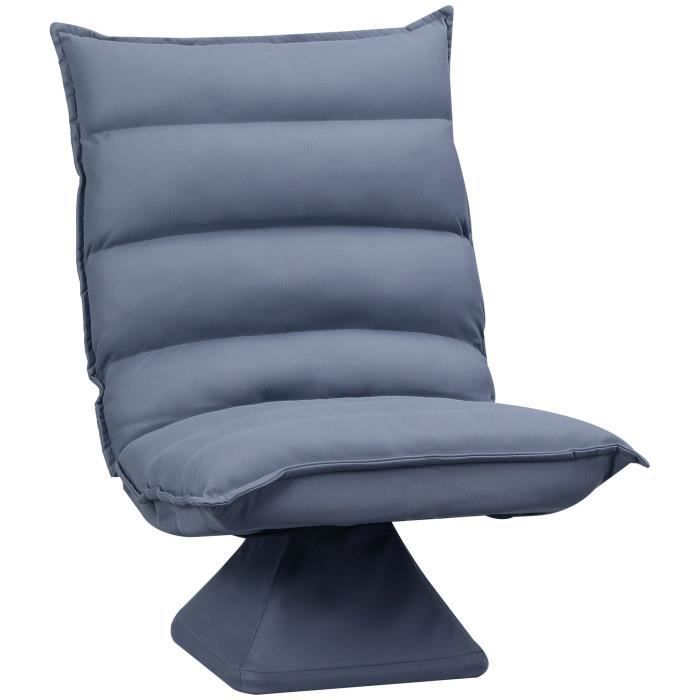fauteuil lounge saragosse gris - mycocooning - réglable - confortable - moderne
