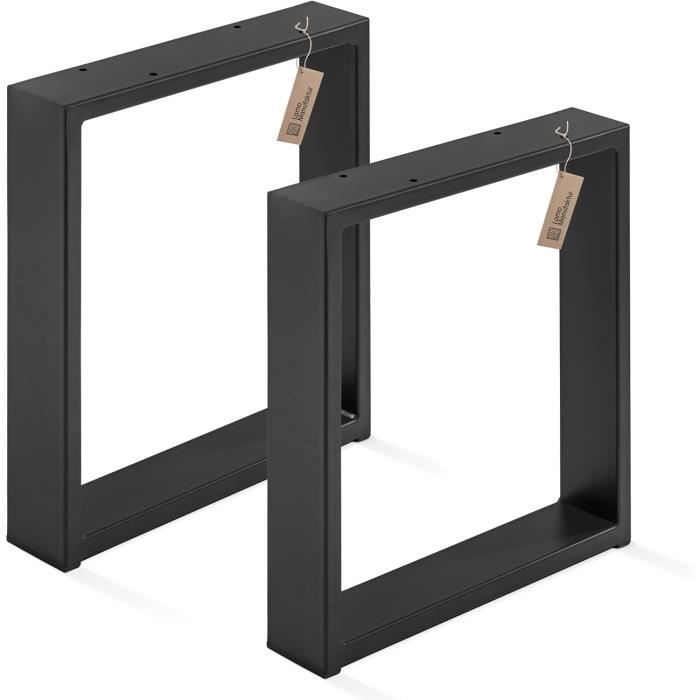 Lot De 2 Pieds De Table En Métal-Pieds De Bureau-Pieds De Banc-Pieds De