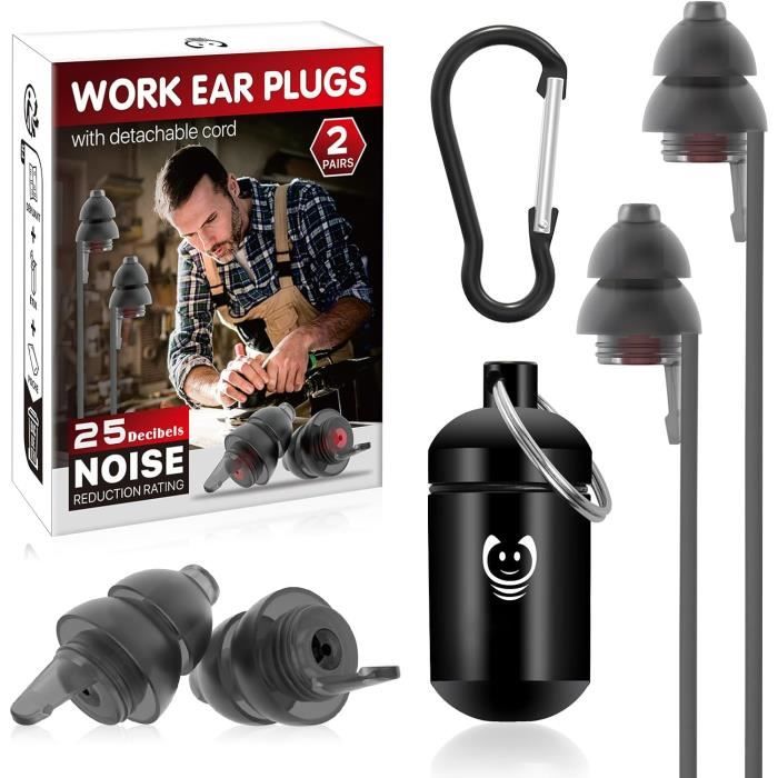 Naiicute Bouchons D'Oreilles Concert Avec Cordon Détachable - 2 Paires, Protection Auditive Musique Festivals Live, Son Parfait Réutilisables