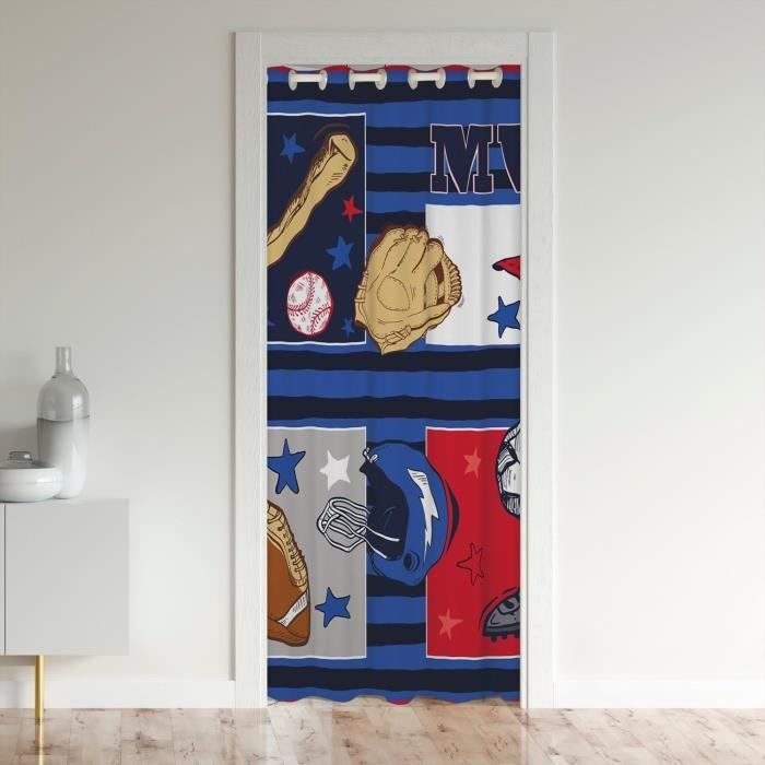 Housse De Porte De Noël élastique - 91,4 X 203,2 Cm, Décor Festif Bleu à Motifs Flocons