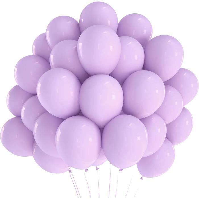 Belbal Ballon de baudruche Pastel Violet clair, Ø 30 cm, 50 pièces