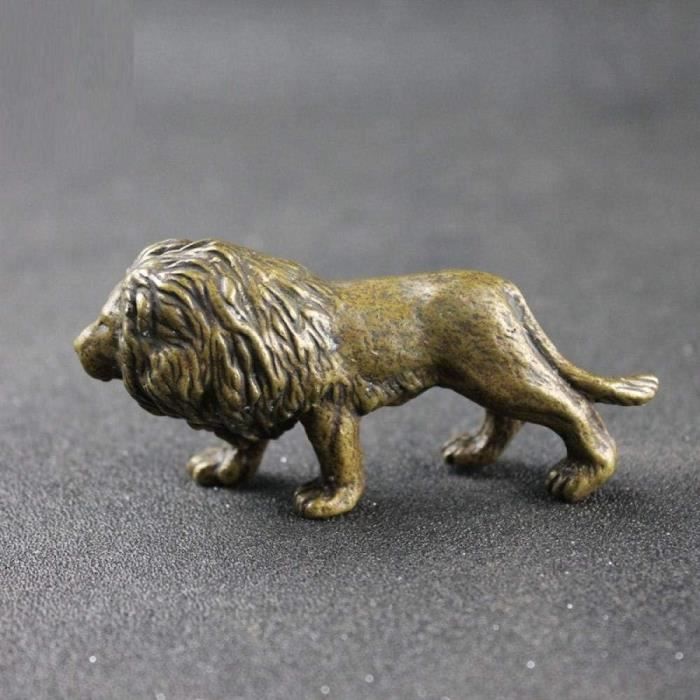 Figurine Lionceau Doré Reflets Dorés - Ornement Bébé Louvillon - Résine TJM