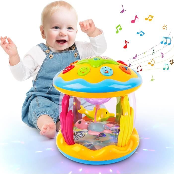 1pcs Jouets Bébé 6 Mois Plus, Projecteur Tournant Jouet avec Musique et  Multicolores Lumières, Jouets Musicaux de 6 9 12 18 Mois - Cdiscount Jeux -  Jouets