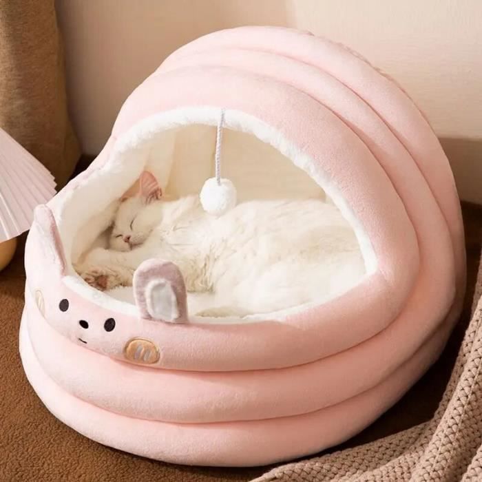 Panier Pour Chat Lavable Et Chaud - Nid Douillet Ouvert/fermé - Pour Chaton Et Petit Chien - Maison D'intérieur Salon Chambre