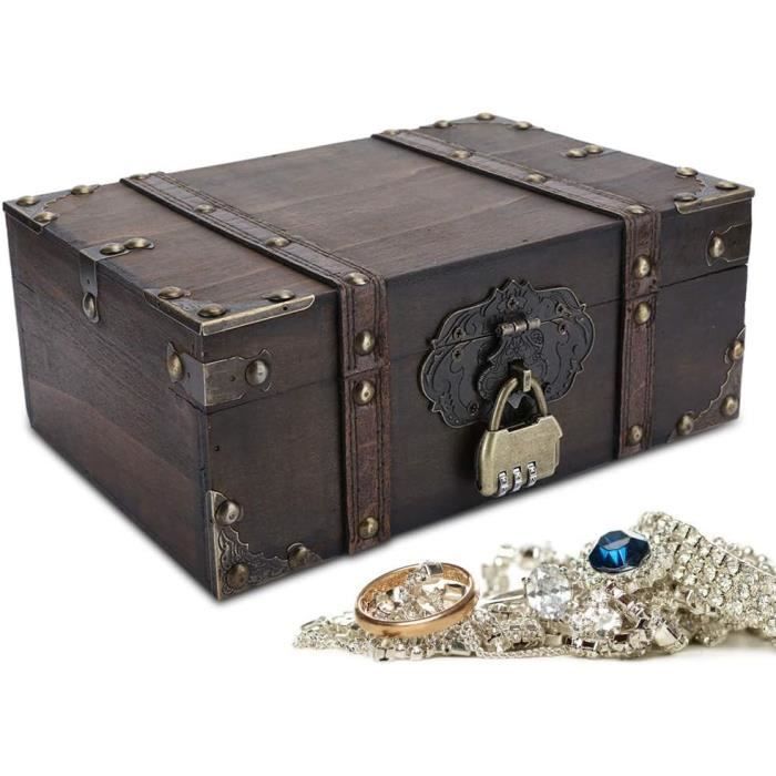 Boîte De Rangement En Bois Vintage Premium - Style Antique Élégant Pour Livres, Bible Et Décoration [#2 Lotus]