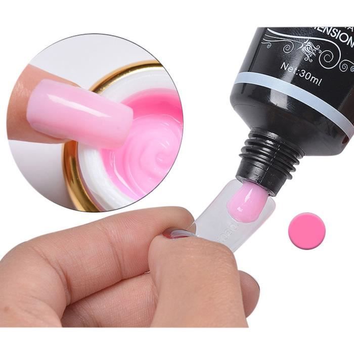 Poudre Dongle Gel Nail Art Extension Gel Rose 010