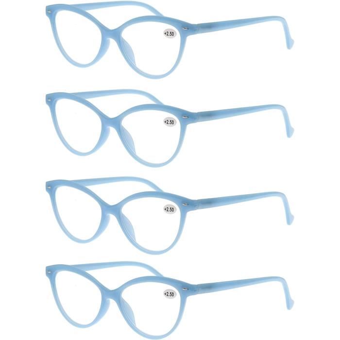 MODFANS 4 Paire de Lunettes de Lecture 2.0 Homme Femme,Lunettes Loupe Monture Legere Branches a Ressort,Lunettes de Vue Couleur Melangee