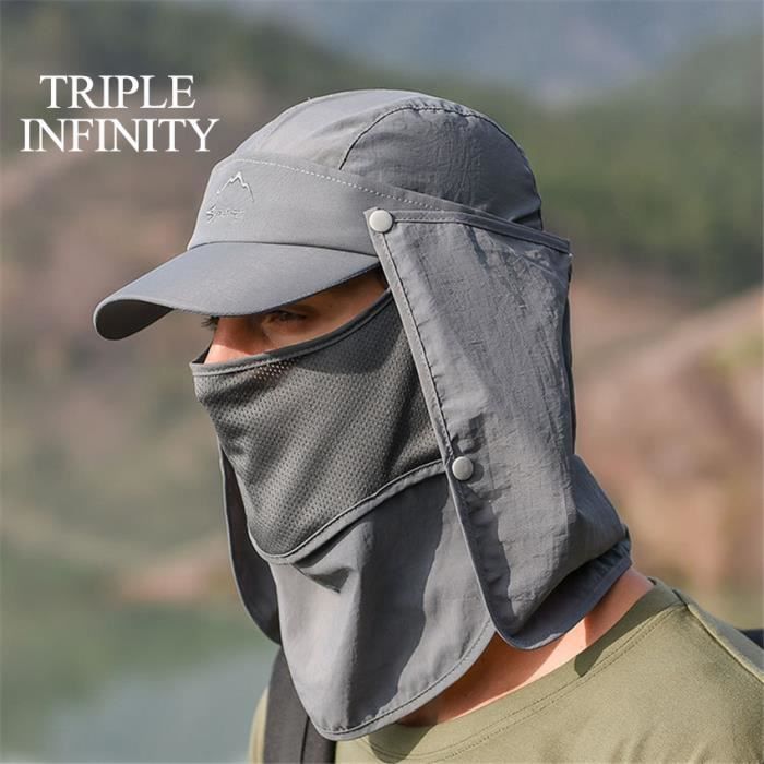 Couleur : Vert Clair, Taille : 63cm Sunny pour des Hommes Chapeau De Soleil Été De Plein Air Protection Contre Le Soleil Anti-UV Respirant Faire De La Pêche Chapeau De Pêcheur