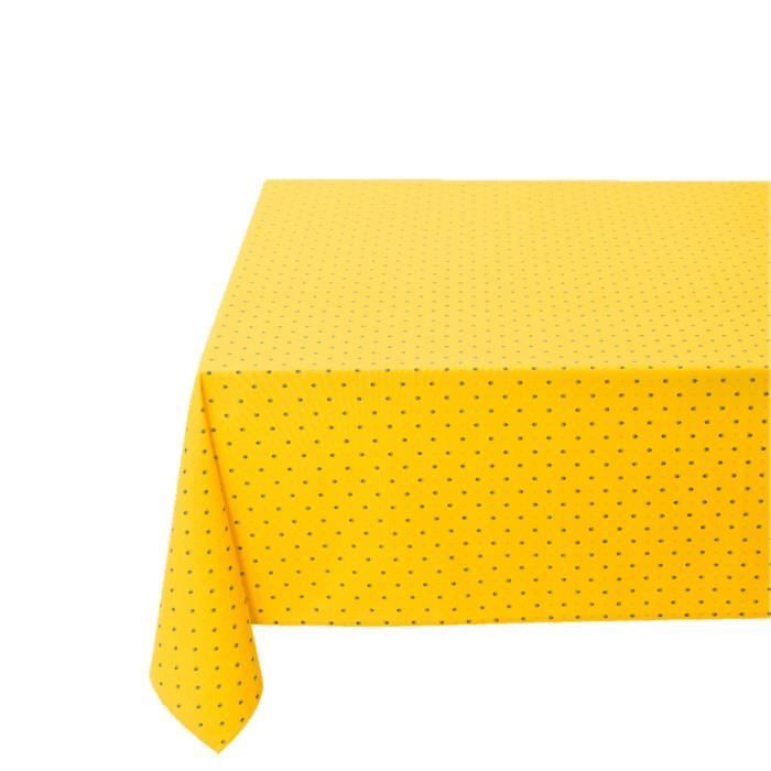 Nappe clos des oliviers jaune coton enduit plastifié 3m//1m60