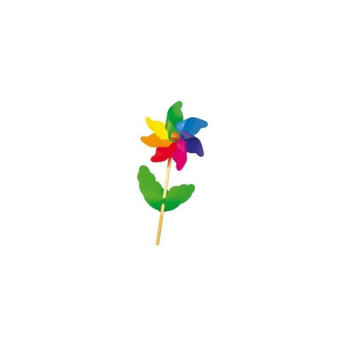 Spetebo Moulin à Vent Décoratif Métal - Multicolore - Hauteur 210cm - Diamètre 61cm - Pour Jardin