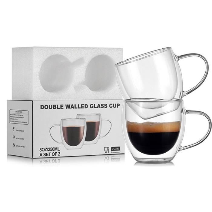 Verres à Bière En Acier Inoxydable – Lot De 2 Chopes Isolées Double Paroi 550 Ml, Avec Poignée