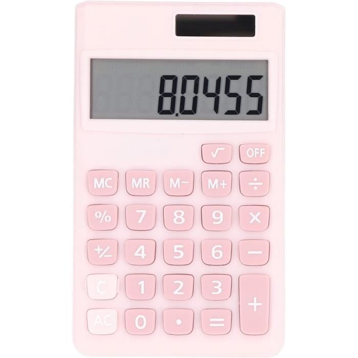 Mini calculatrice de poche, 8 chiffres, double alimentation solaire, calculatrice de bureau