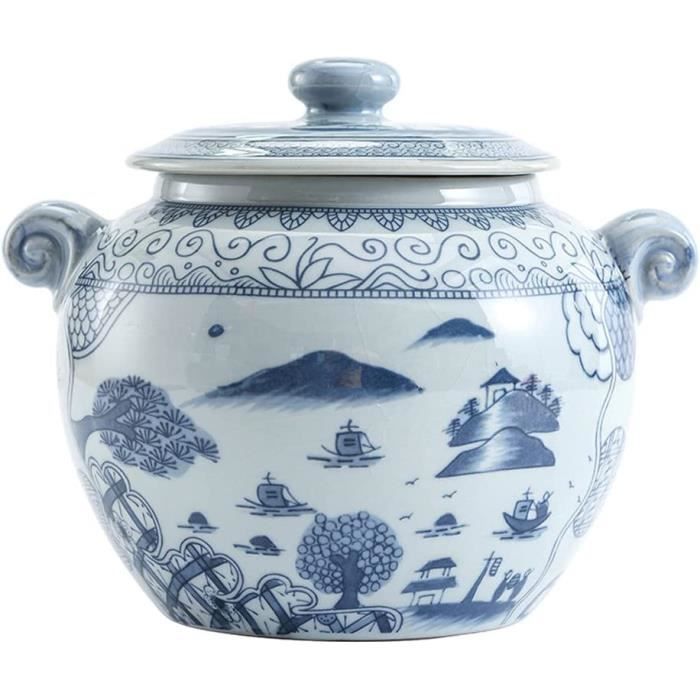 PINNY - tasse à thé en porcelaine bleue et blanche... - Grandado