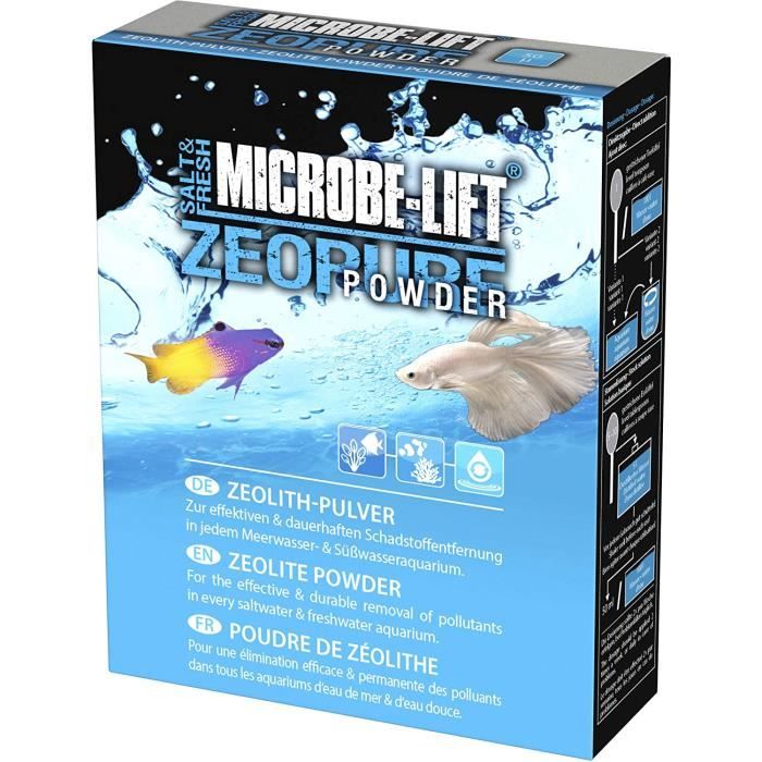 MICROBE-LIFT Zeopure Powder - poudre de zéolite pour une eau cristalline,  élimine les polluants, les aquariums d'eau de mer et d'eau - Cdiscount