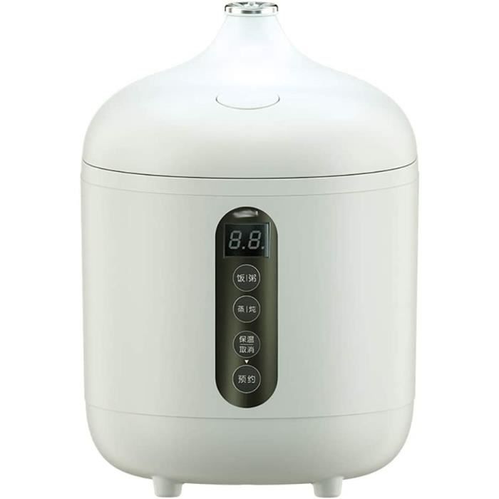 Cuiseur à Riz 1.2L Avec Cuiseur Vapeur - Antiadhésif Pour 1-2 Personnes - Multifonction (Marron)