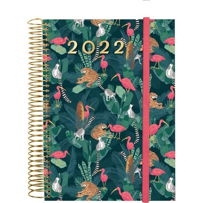 Agenda Semainier Horizontal 2022 – Spirale, Polypropylène – Janvier à Décembre, Format Bureau - 6