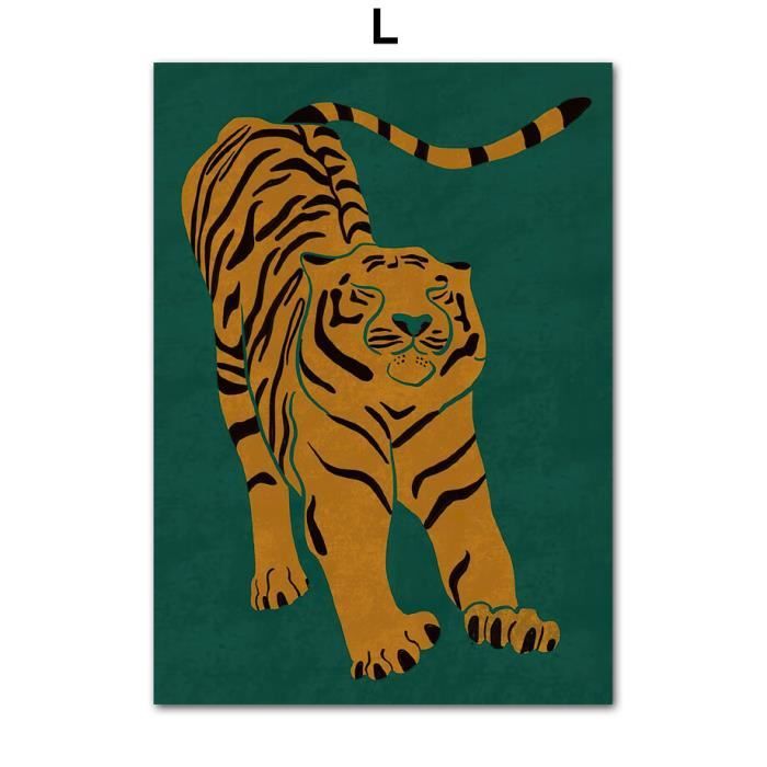 Artley Prints - Tigre majestueux coloré sur toile | Images