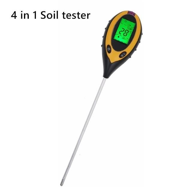 Mesure-controle,Testeur de PH de sol 5 en 1, humidité de l'eau, thermomètre, photomètre, Analyze hydroponique - 4 in 1 soil tester
