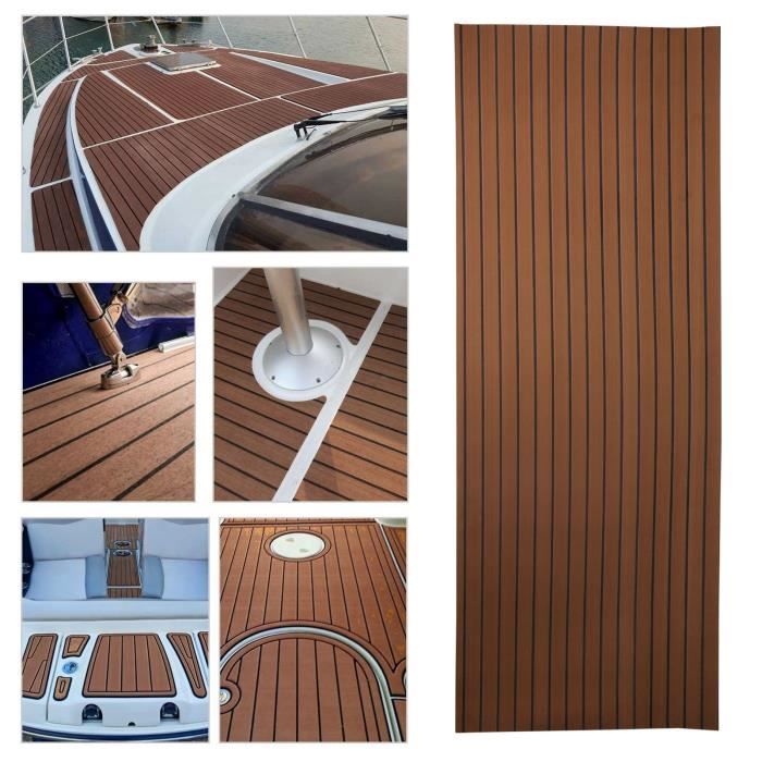 Feuille De Mousse EVA Marine 6mm - Aspect Teck - Auto-adhésive - SODIAL - Pour Bateau
