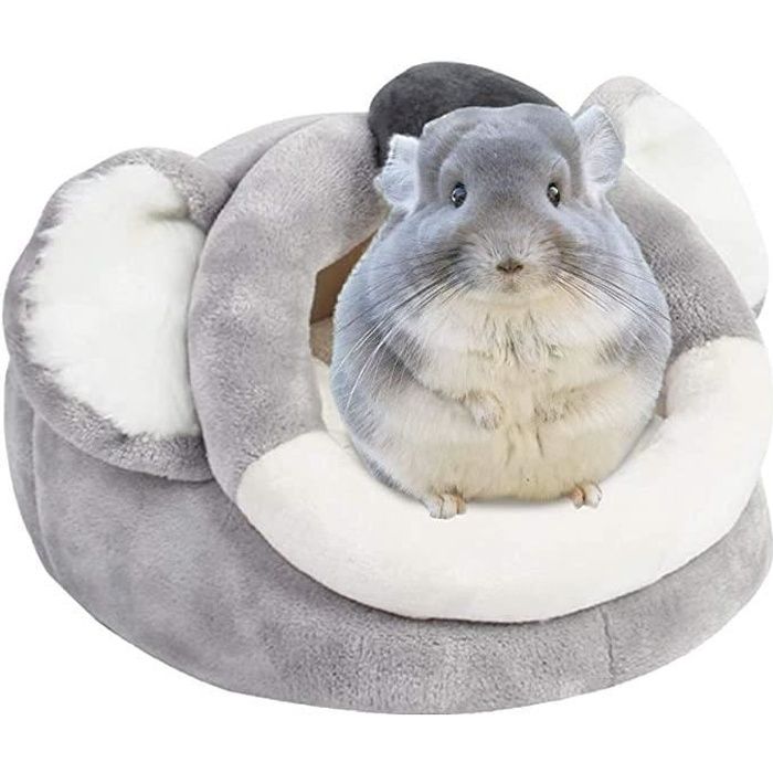 Comparer les prix de PT3548L--Amovible Ultra Doux et Confortable Nid Lit Maison Niche Grotte Abri Chaud pour Hérisson Hamster Chinchilla Écureuil Lapin