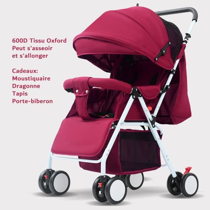 Poussette Canne Bébé Pliable Poussette Inclinable légère Compacte de Voyage  Pour Avion Multi-Position Cadeaux 4 Pièces Rouge Vineux - Cdiscount  Puériculture & Eveil bébé