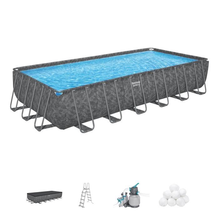 Kit Piscine hors sol tubulaire BESTWAY Steel Pro MAX™ 305 x 200 x 84 cm Ovale Livrée avev filtre a cartouche et 1 cart - vue 2