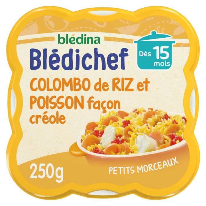 Bledina Bledichef Repas Bebe Des 15 Mois Colombo Riz Poisson A La Creole 1x250g Achat Vente Plats Cuisines Bledina Bledichef Repas Bebe Des 15 Mois Colombo Riz Poisson A La