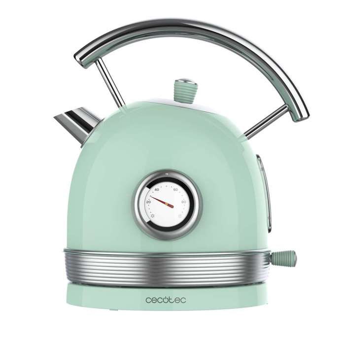 Cecotec Bouilloire électrique ThermoSense 420 Light Green. Capacité de 18 litres 2200 W compteur de température base 360°
