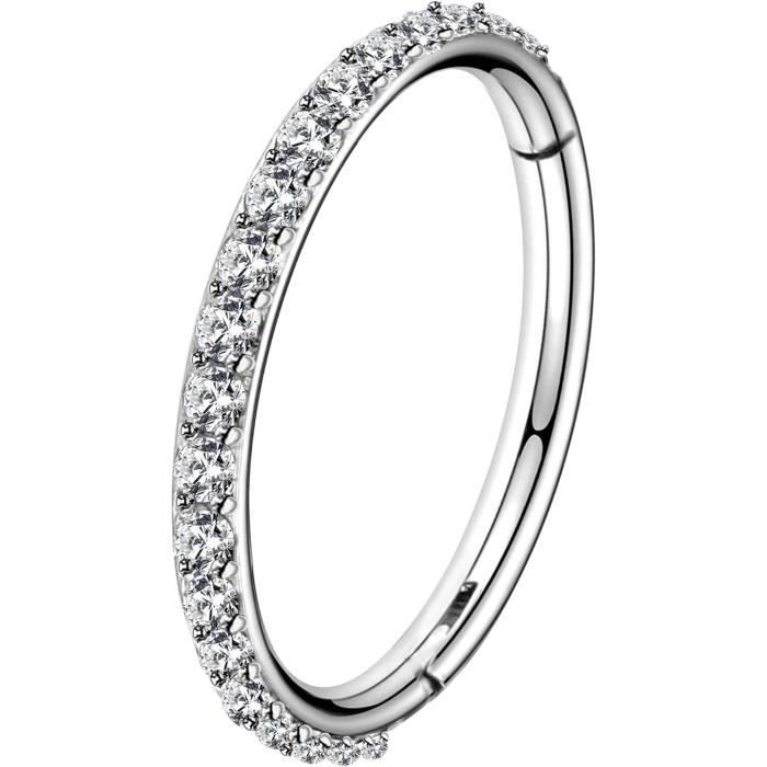 Boucles D'oreilles Créoles En Acier Chirurgical 316L - Lot De 5 Paires - Diamètres 8 à 16 Mm - Pour Lobe, Cartilage, Piercing