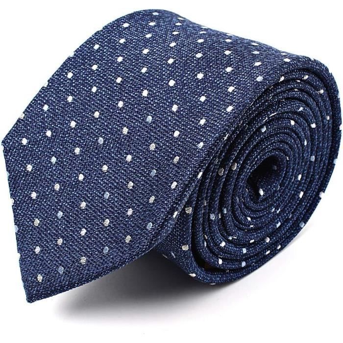 Cravate Homme Soie 100% - Rayures Bleu Beige - 150x7cm - BRERA 67 Élégante
