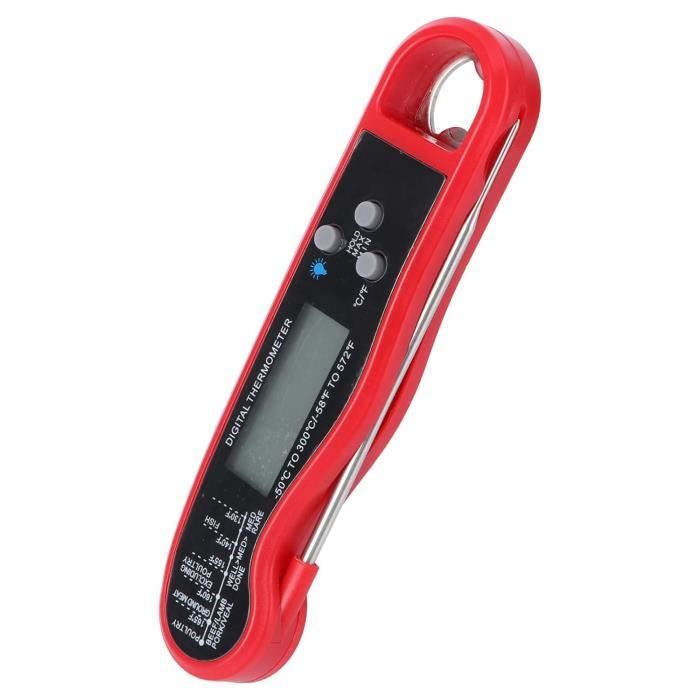 GalaFire Thermomètre Barbecue 300°C Grand Cadran - Jauge Grill Et Fumeur Avec Tige Longue