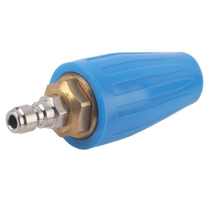 Buse Rotative Laiton Buse Turbo Nettoyeur Haute Pression 3600PSI - Laiton Et Acier Inox - Connexion Rapide 1/4 - Idéal Voiture, Sols Accessoire Karcher Turbo