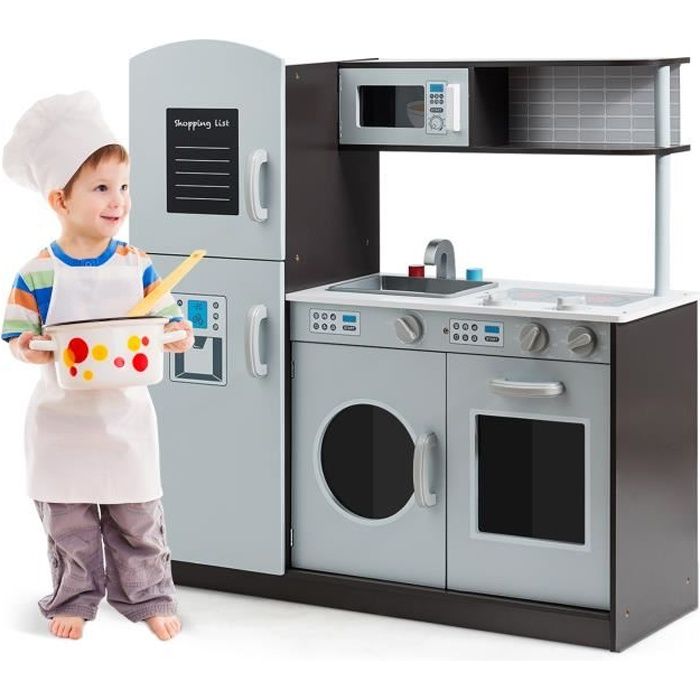 Cuisine pour enfants - COSTWAY - avec Sons Réel Jouet Cuisinière - Four,  Micro-ondes, Réfrigérateur - 3 à 8 Ans - Cdiscount Jeux - Jouets