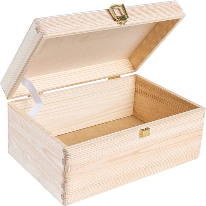 Coffret/boîte De Rangement En Bois – Fait Main – Avec Défauts (voir Photos)