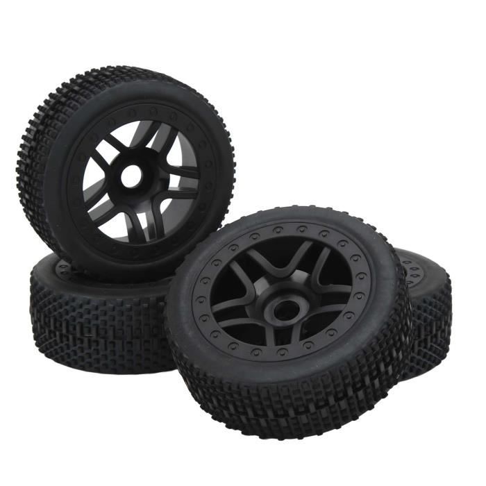 Garosa Jeu de pneus de pneus de jantes de voiture 1/24 RC Ensemble de pneus de jantes en métal 2