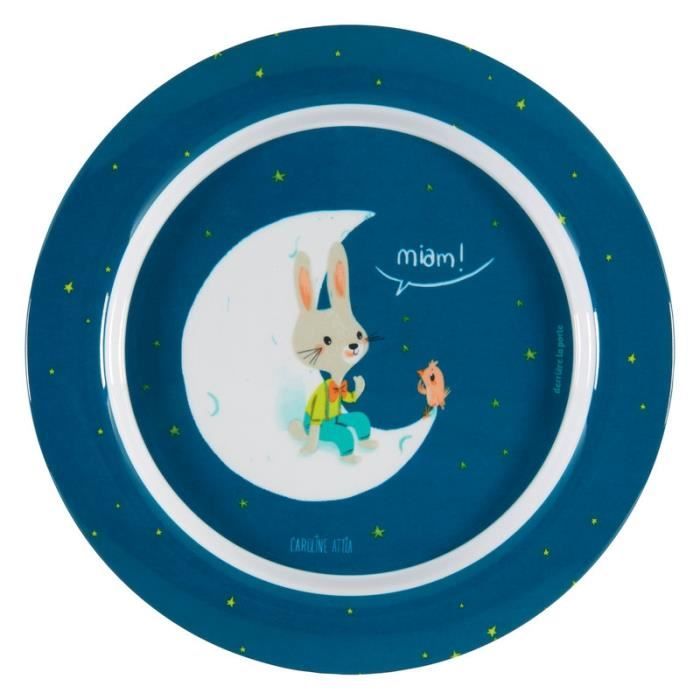 Assiette Enfant Sigikid Ringel Dingel Lapin - 21,5cm, RPET Recyclé, Antidérapante, Bord Biseauté