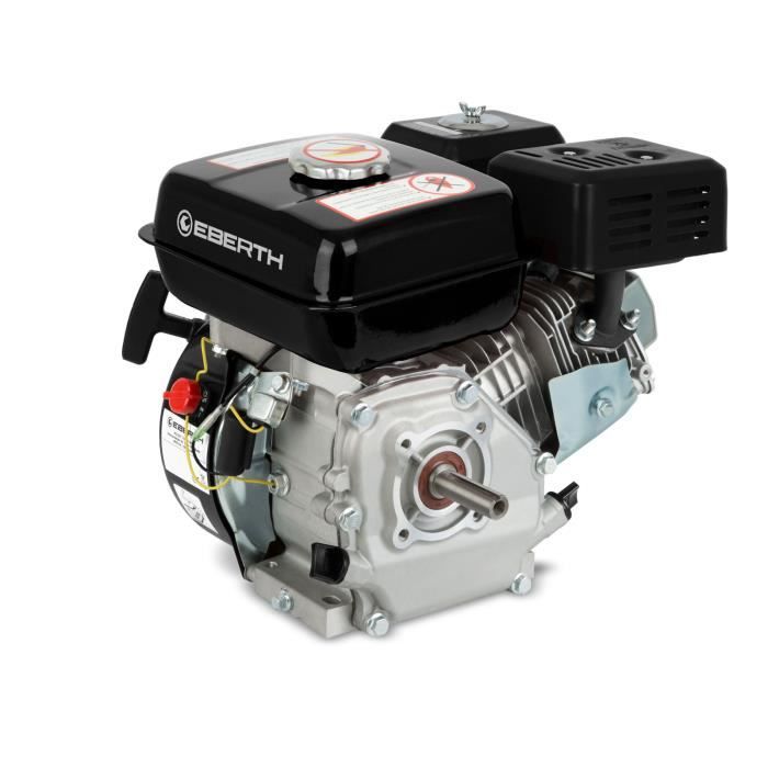 EBERTH 6,5 CV 4,8 kW moteur à essence thermique 4 temps 1 cylindre 19,05mm onde 