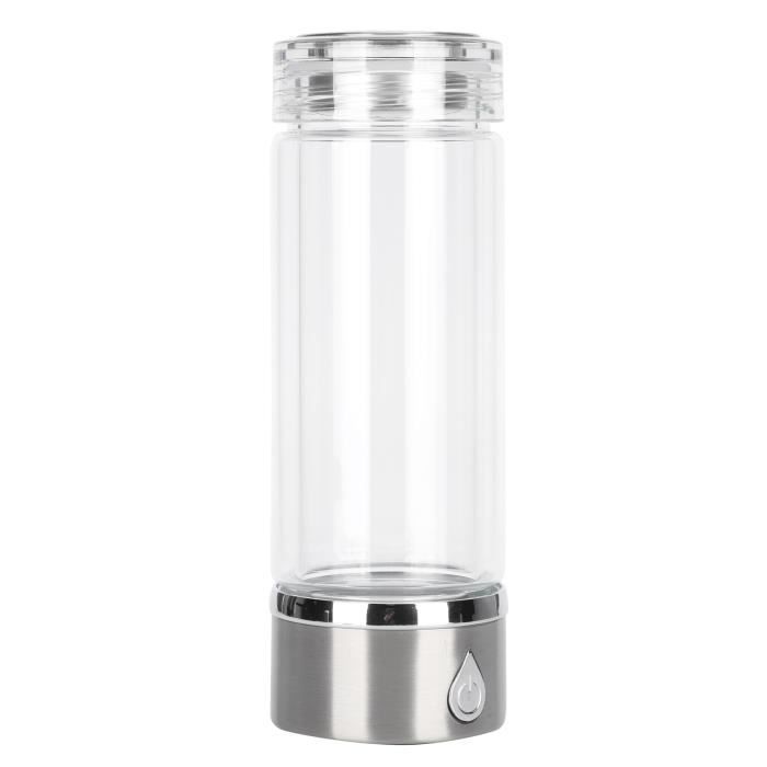 Bouteille D'eau Hydrogène 460 Ml - Générateur Portable Rechargeable, Verre Borosilicate