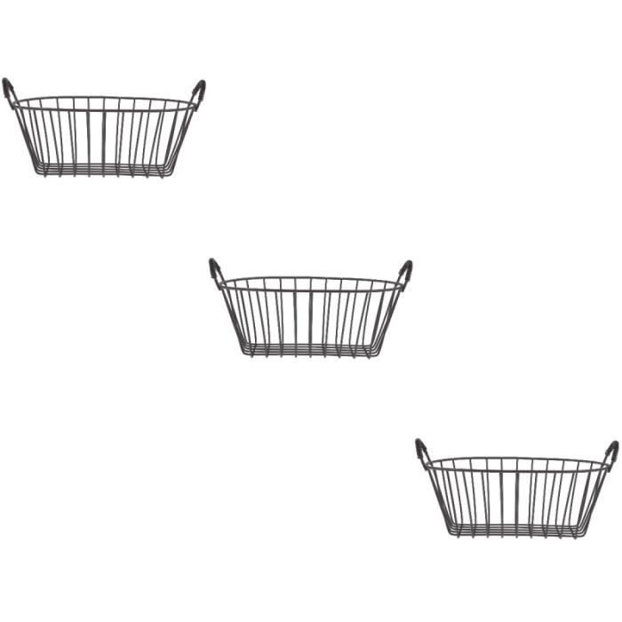 Qezodsx Panier De Rangement Métallique Avec Doublure Tissu - 22x12x28 Cm - Organisateur Cuisine Et Maison