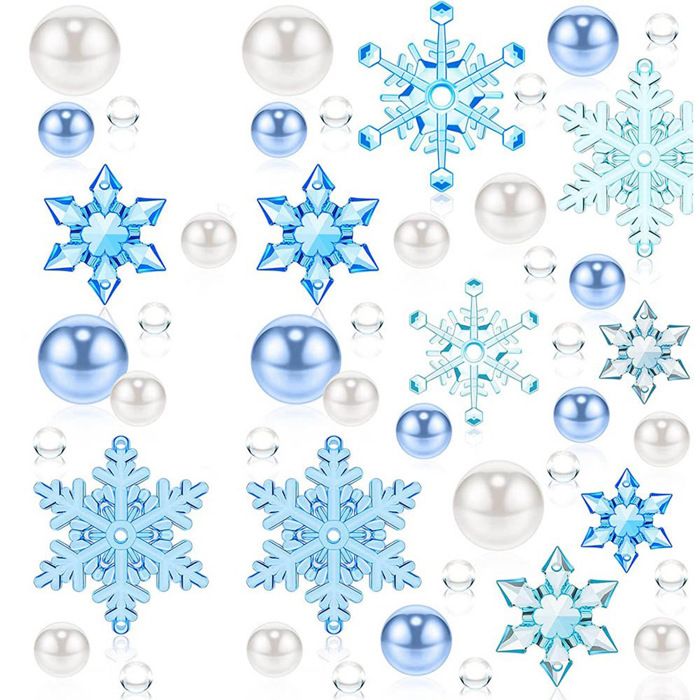 Kit Décorations Flottantes Noël - 6054 Pièces (Perles D'Eau, Perles Rouge/Blanc, Sucres D'Orge) - Pour Vases, Bougies Et Centres De Table