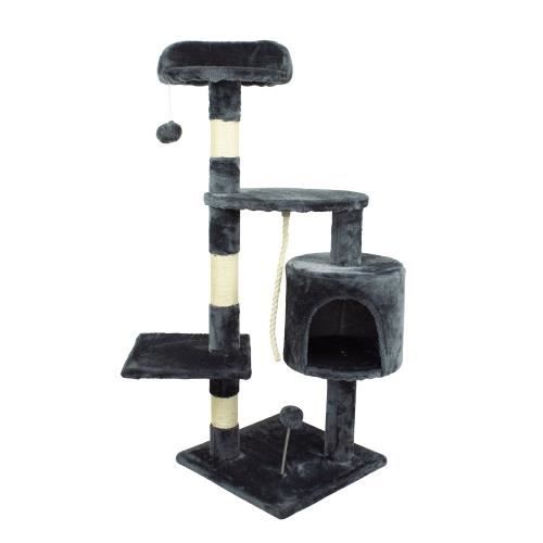 Comparer les prix de Mobiclinic, Arbre à Chat, Silvestre, Griffoir, Moyen, l'escalade, 3 Hauteurs, avec Plateformes et abris, Corde en sisal, Gris